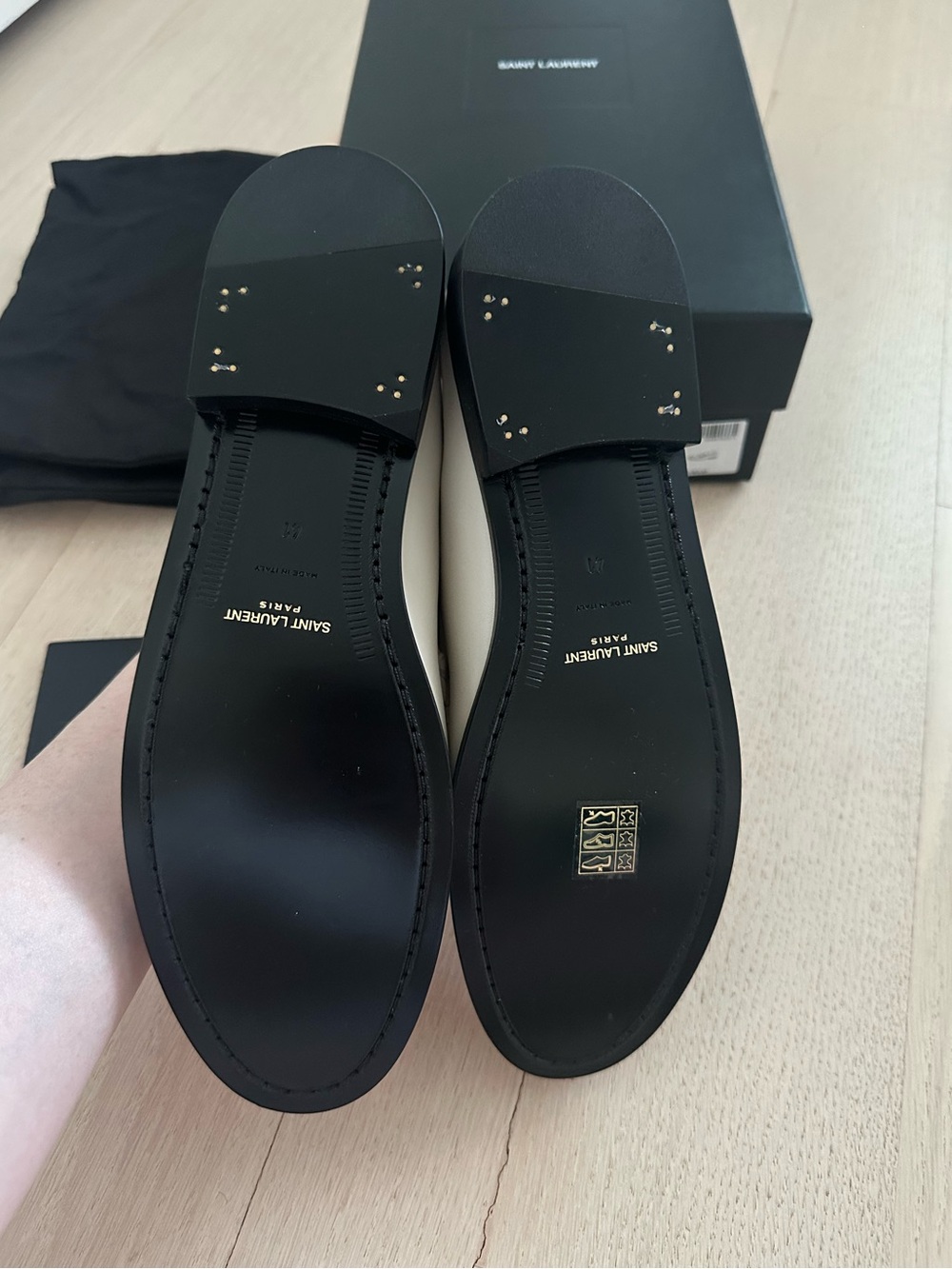 NIB Saint Laurent Le Loafer- Pearl - Picture 6 of 8